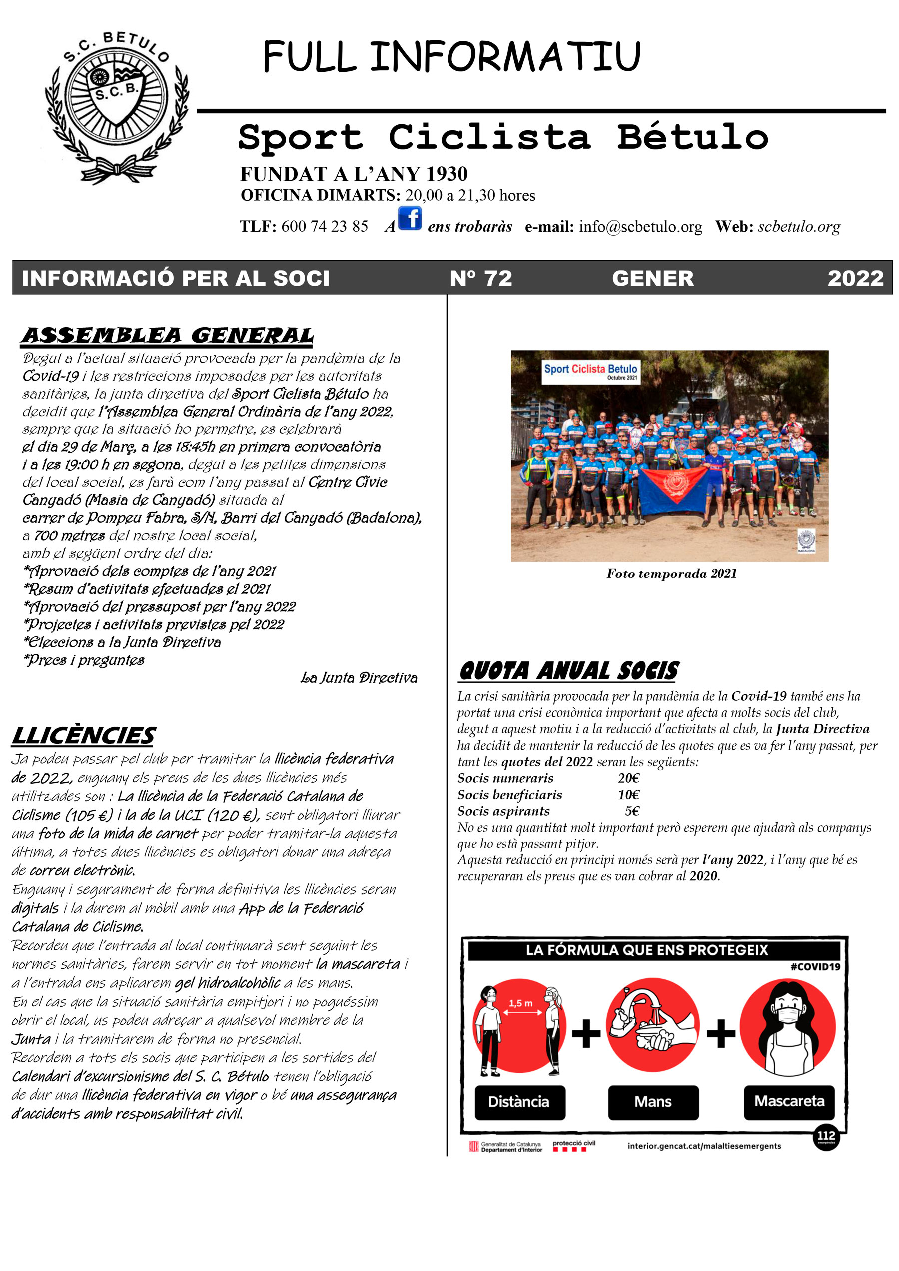 Full informatiu 72, gener 2022