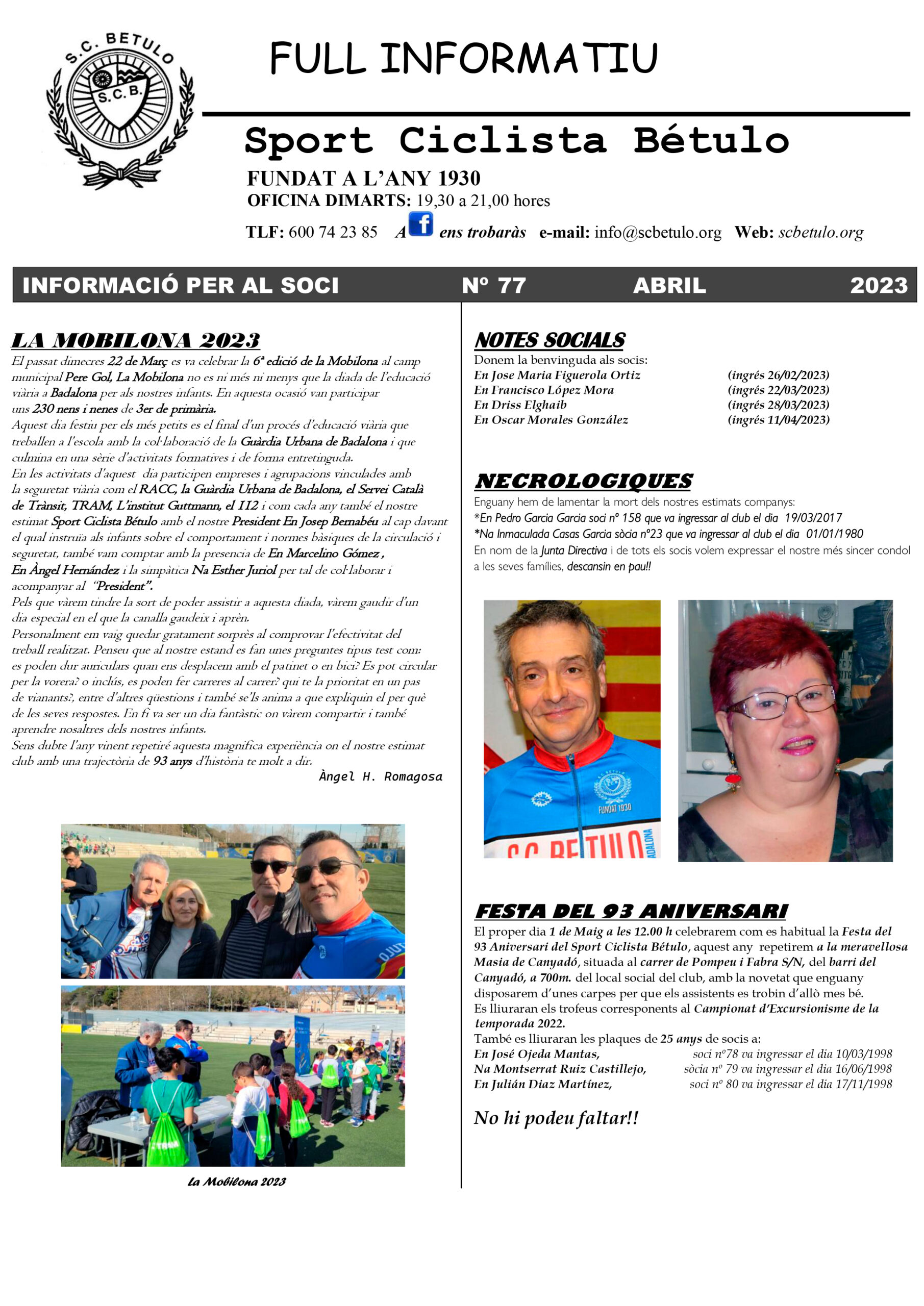 Full informatiu 77, abril 2023